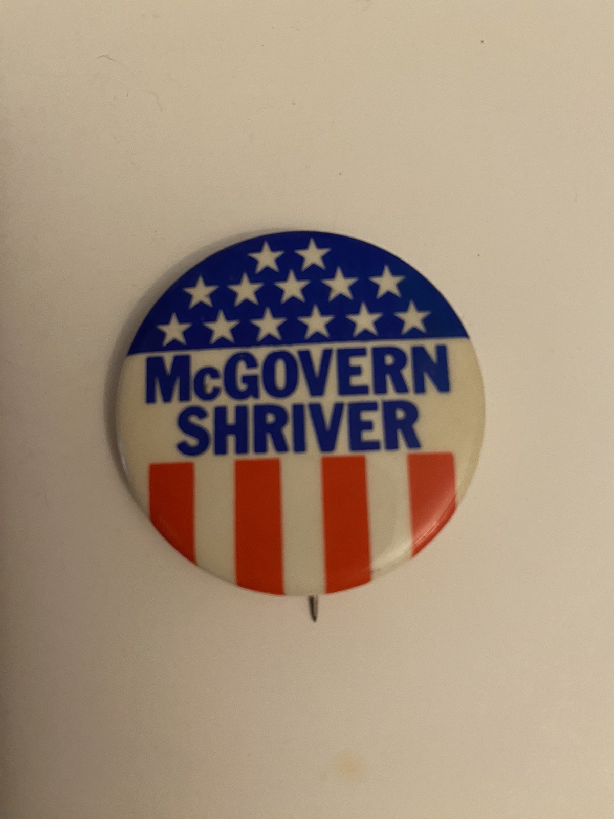 McGovern Shriver Pin Back Button P99