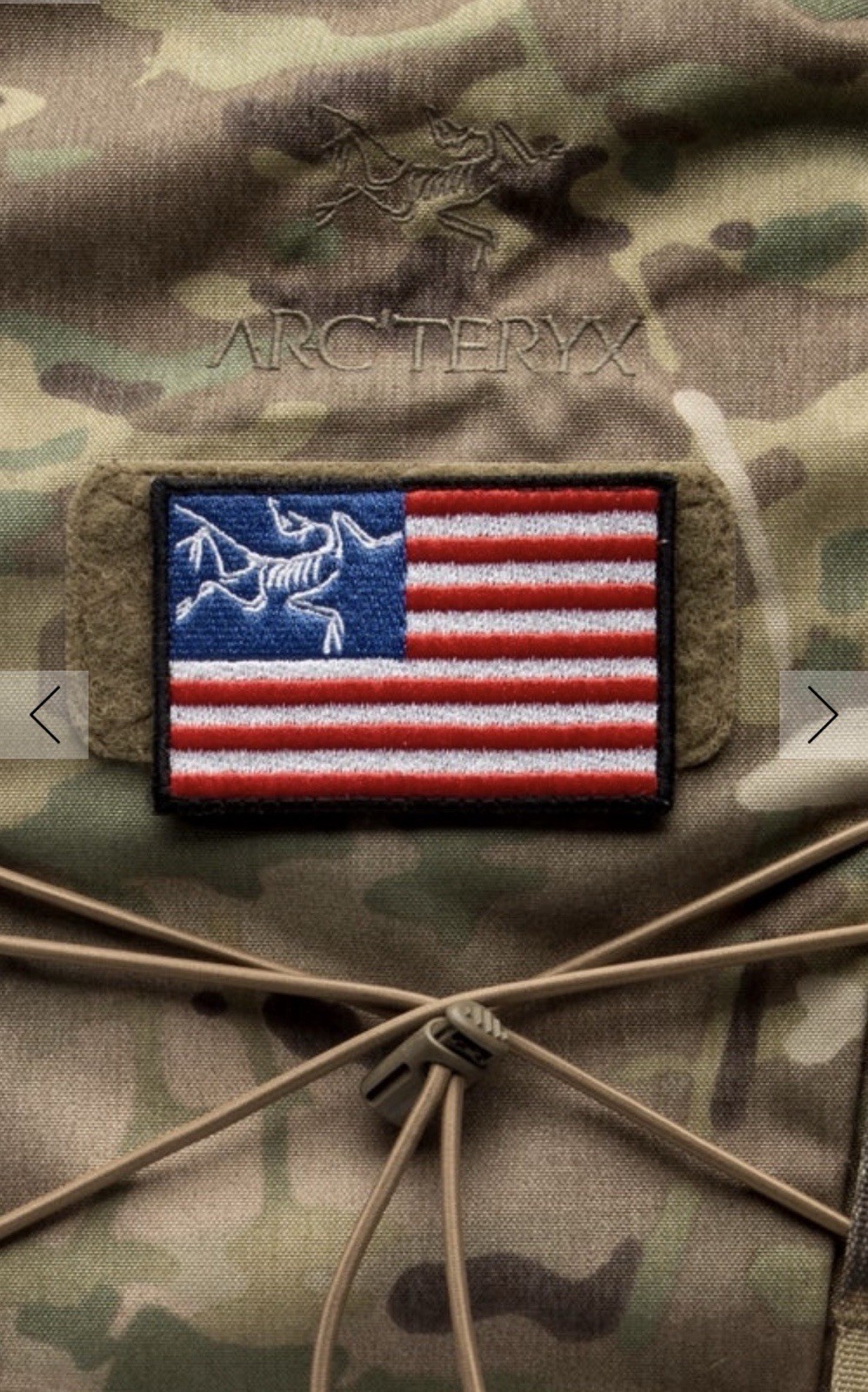 Arc’teryx Custom Tactical USA American Flag Plate Carrier Backpack Patch