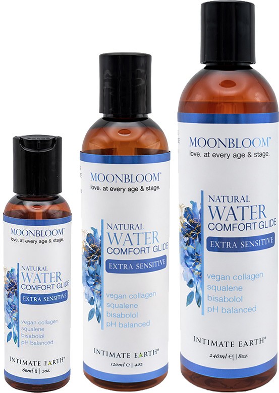 Intimate Earth MOONBLOOM Natural Water Comfort Glide Extra Sensitive Lubricant