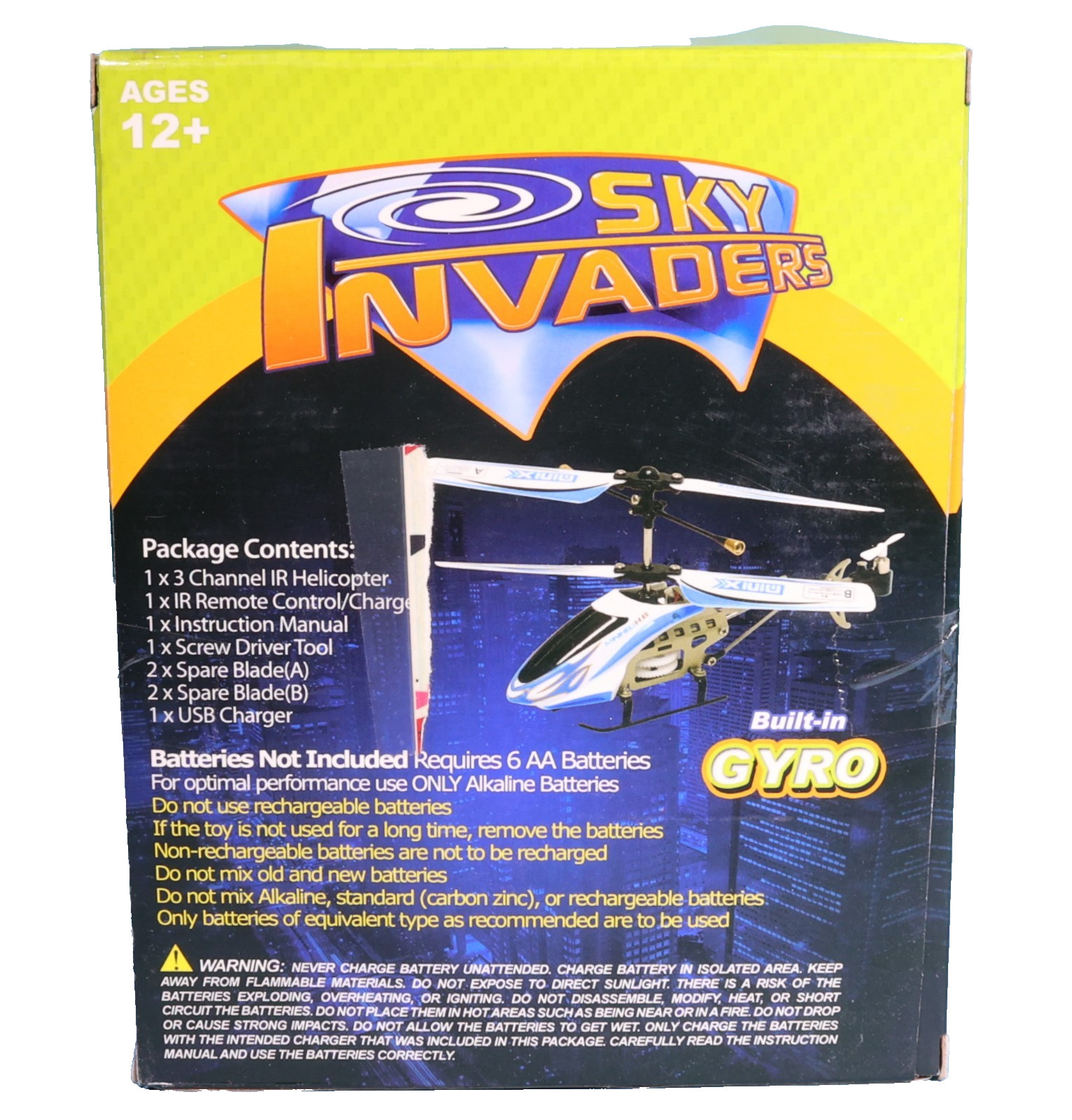 Sky Invaders 3 Channel IR Micro Copter with Built-In Gyro