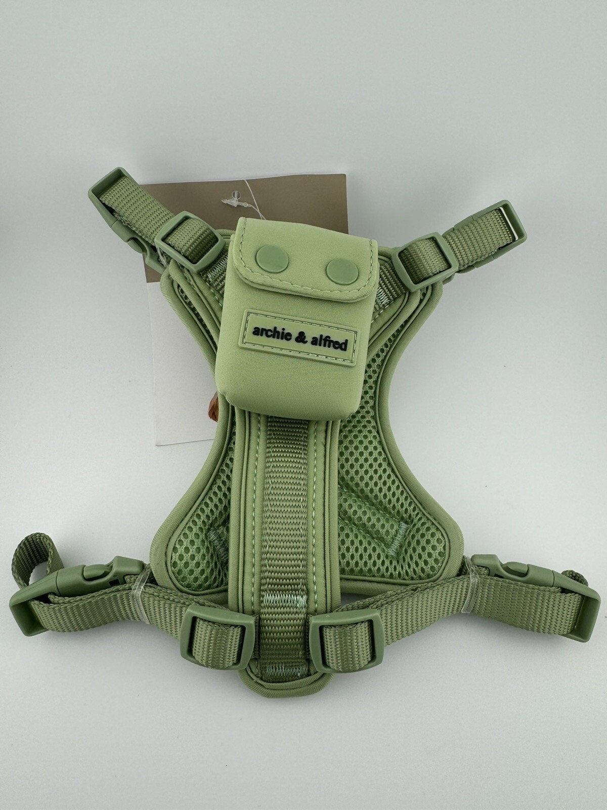 Archie & Alfred No Pull Adjustable Dog Harness And Matching Collar Medium Green