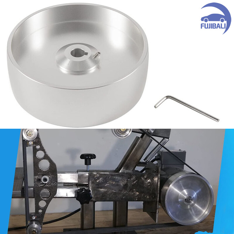 6" Drive Wheel Crowned Belt Grinder 2x72 Wheel Set Knife Grinder with 5/8" Hole