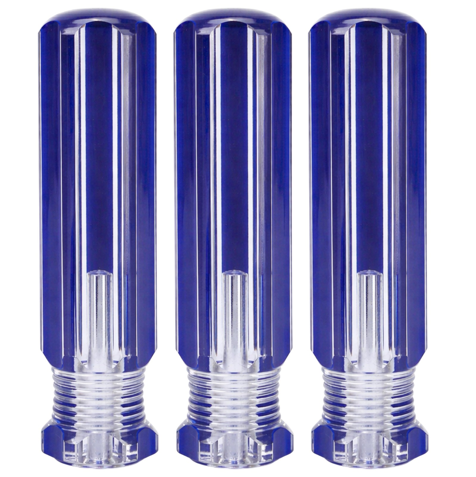 3 Pcs Screwdriver Handle Blank Pre-Drilled Replacement Grips, PVC Plastic Blu...