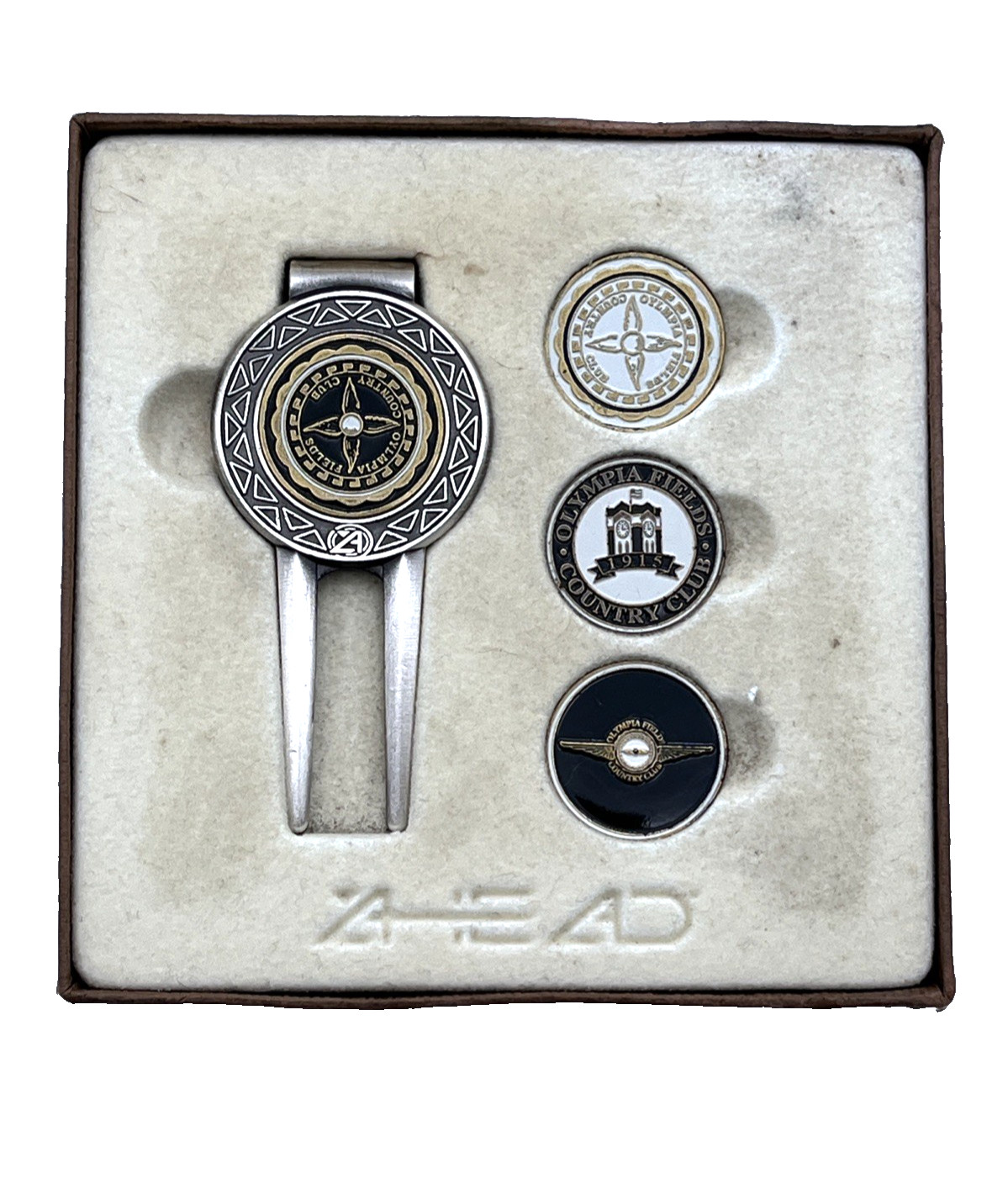 Olympia Fields Country Club Golf Divot Tool & Ball Markers Set Ahead U.S. Open