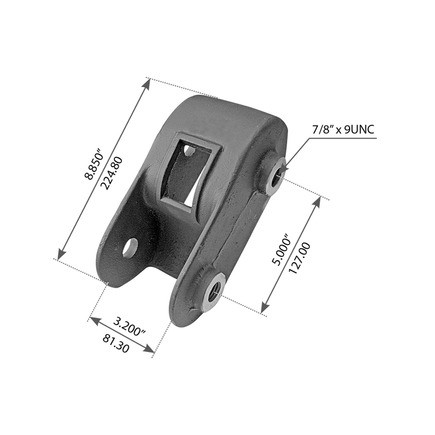 World American WA12-2393 Leaf Spring Shackle 3.200" Width, 0.875" 9 T for Ford