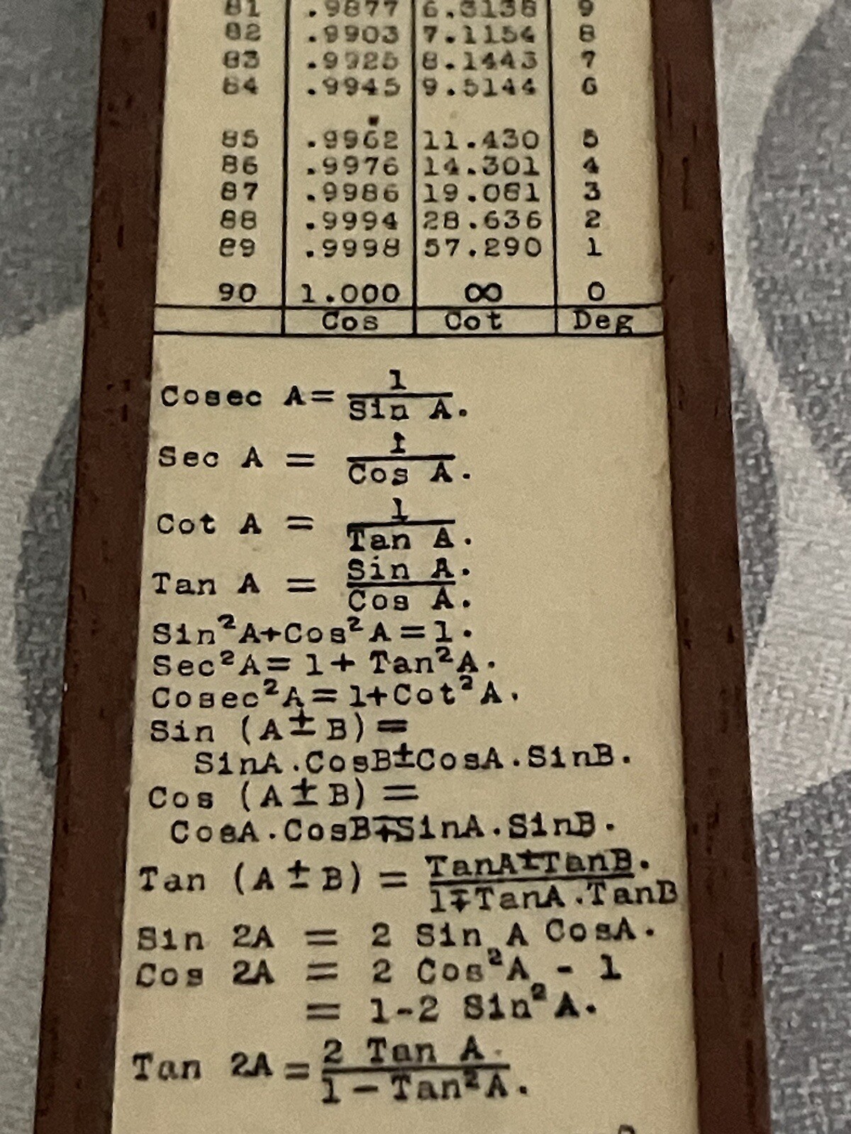 The Unique Slide Rule