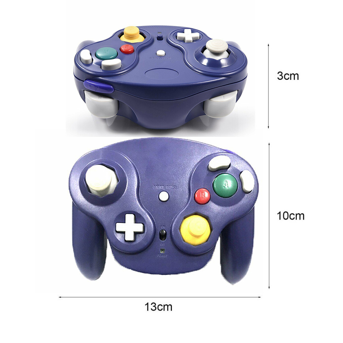 Gamecube Controller Wireless With Adapter Wavebird for Classic Wii GC NGC Blue