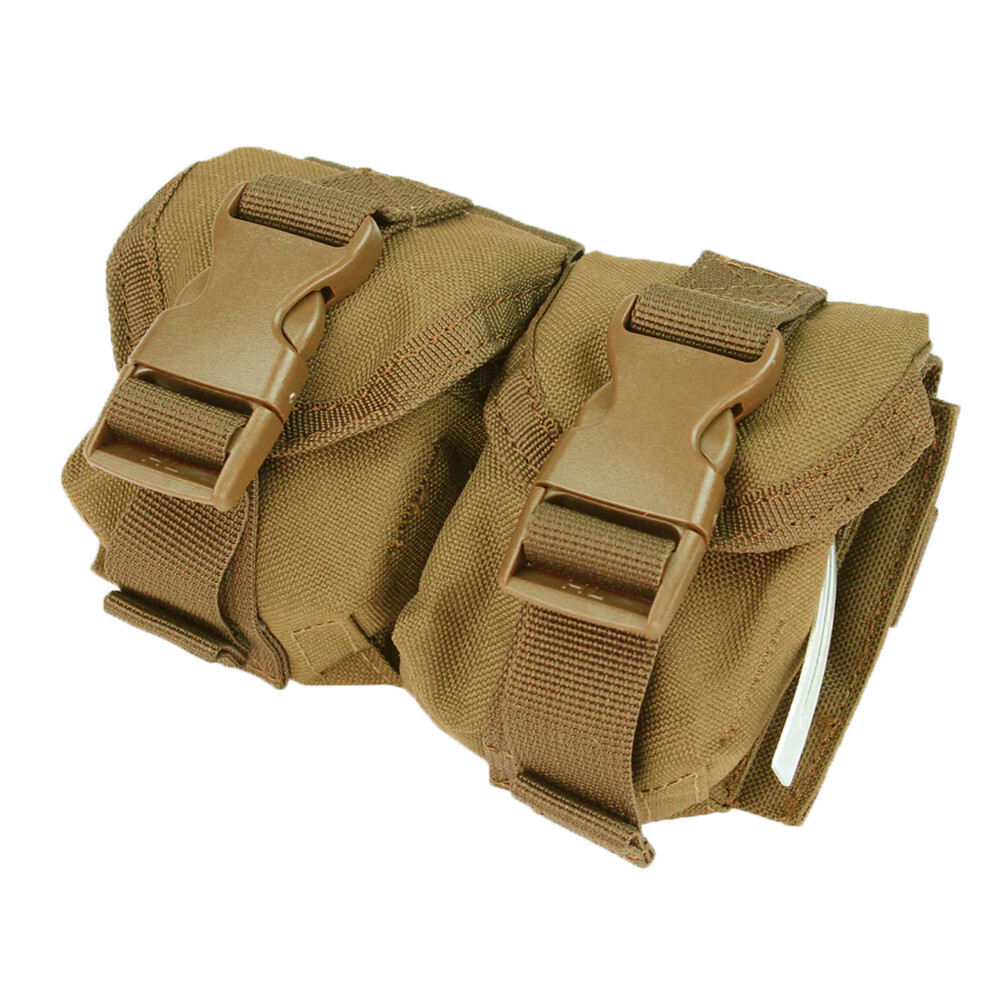 Double Frag Pouch Utility Tool Nylon Closed Top Buckle Tactical Pouch COYOTE