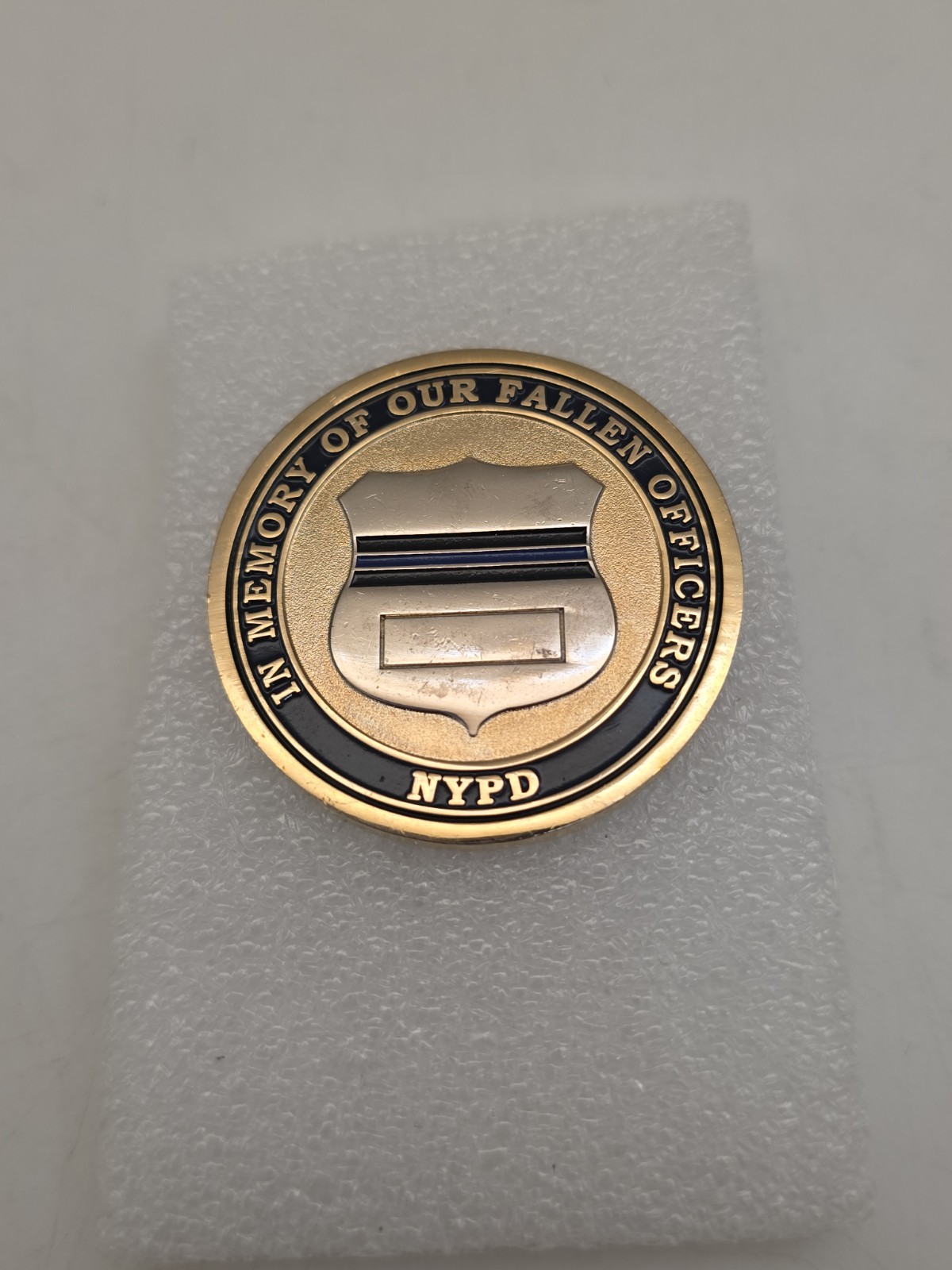 NYPD Thin Blue Line Fallen Officers Memorial Challenge Coin