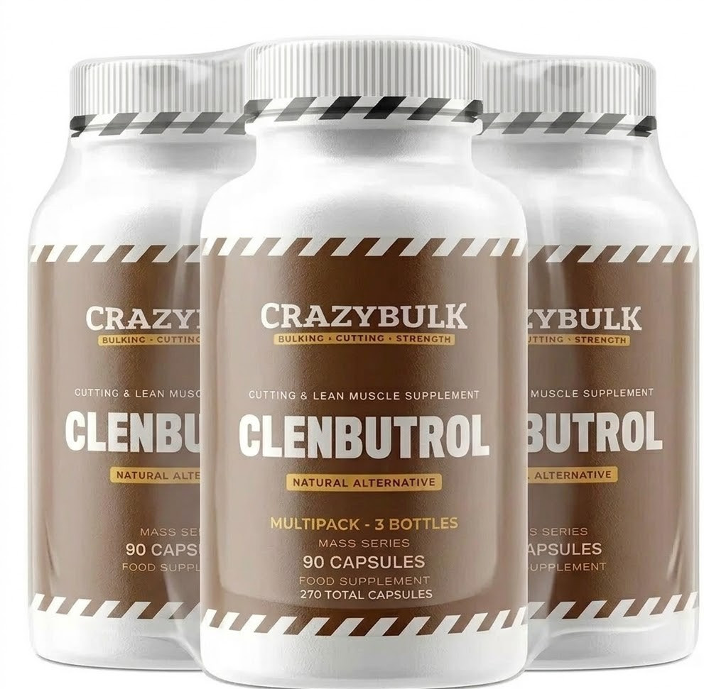 CrazyBulk CLENBUTROL - 90 Capsules CUTTING & LEAN MUSCLE MUSCLE, Pack of 3