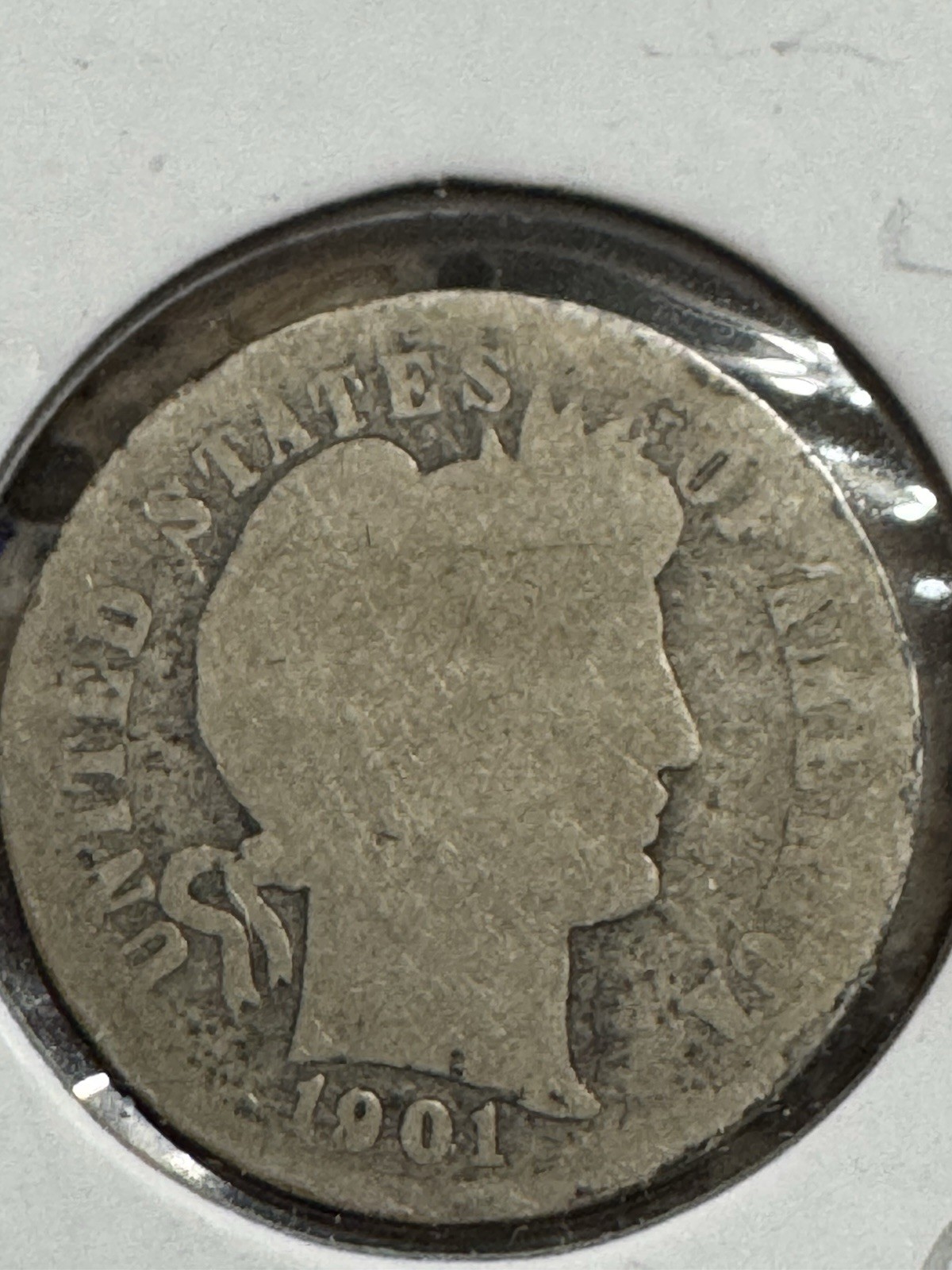 1901-S Barber Dime, Tough Date, Free Shipping
