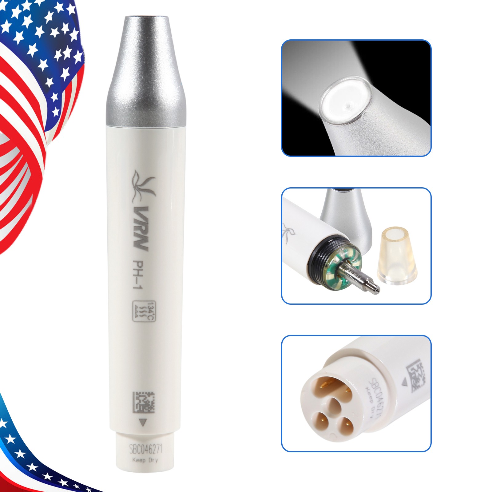 VRN Dental LED Light Ultrasonic Piezo Scaler Handpiece PH-1 For EMS SKYSEA VRN