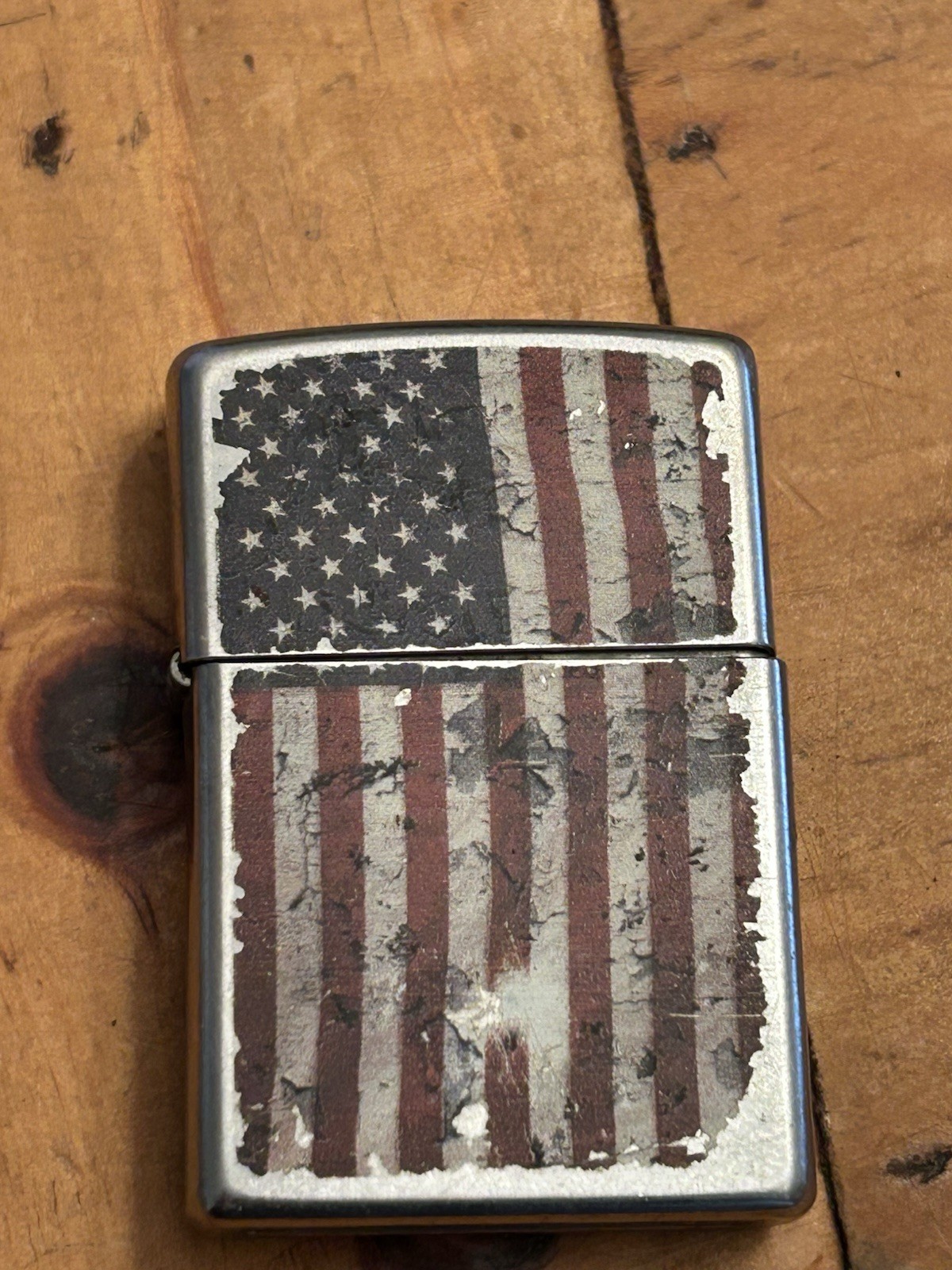 Zippo Lighter J 14 Distressed American Flag