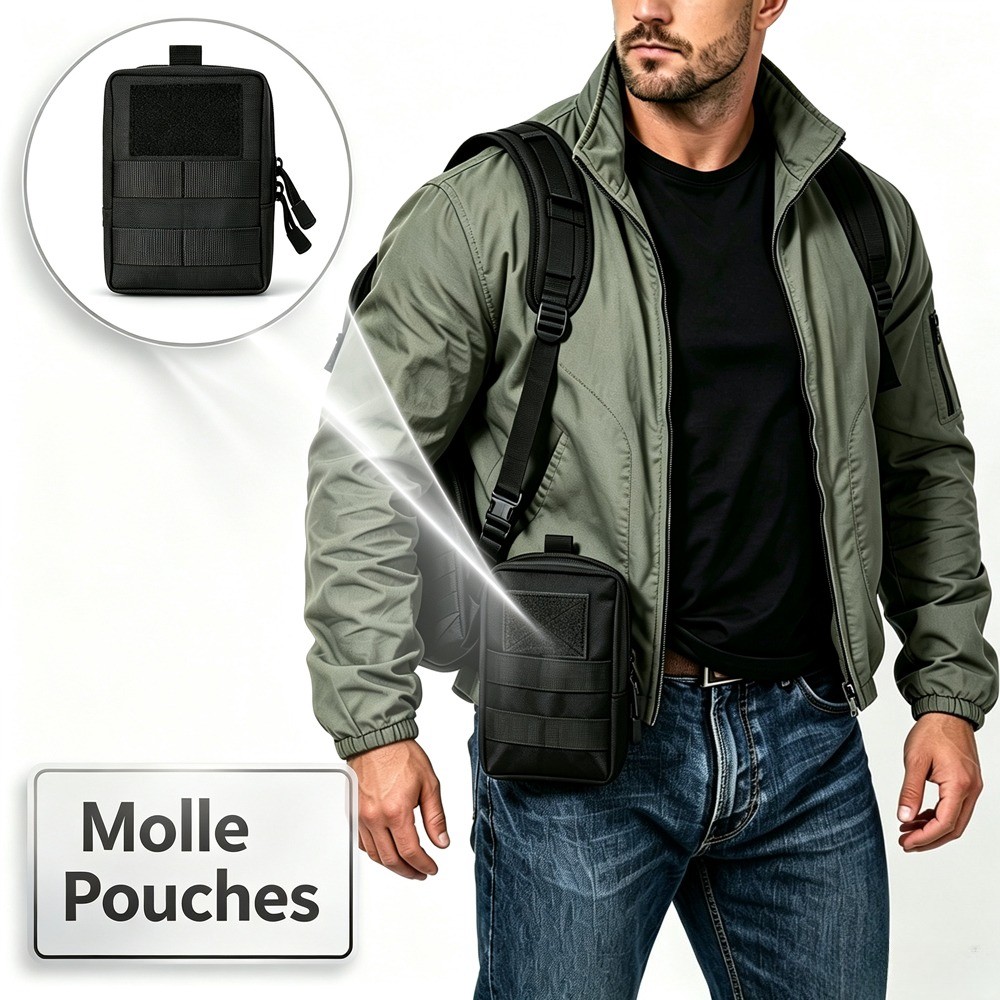 Molle Pouches, Tactical Compact EDC Small Utility Pouch Waist Bags Sundries