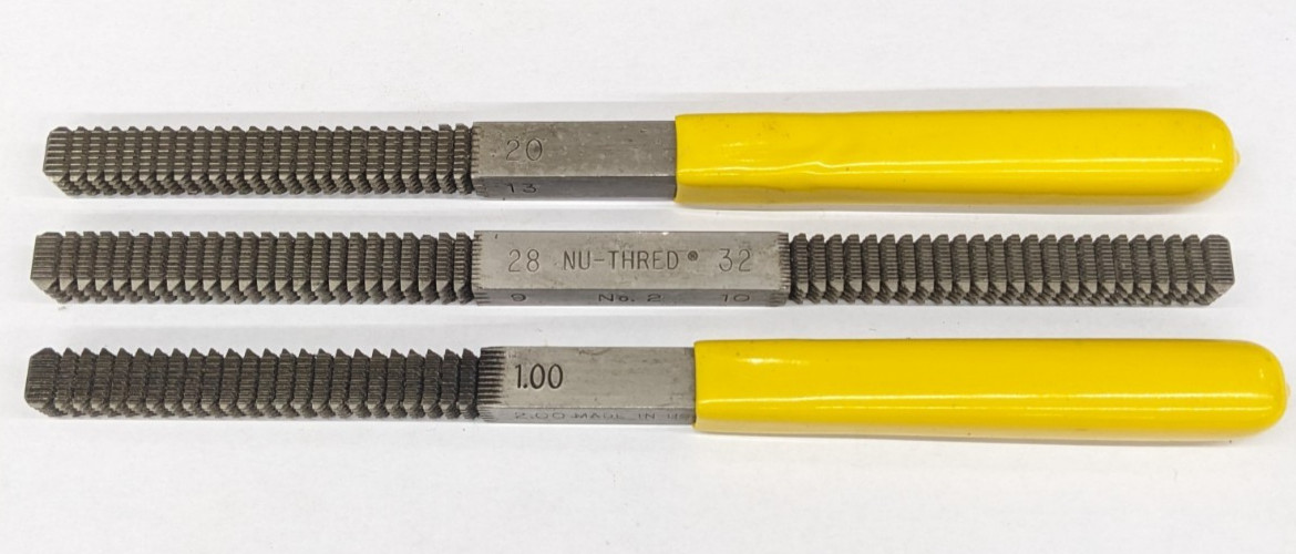Nu-Thred 3-Piece Thread File Set SAE & Metric USA - Rethreading Restoring