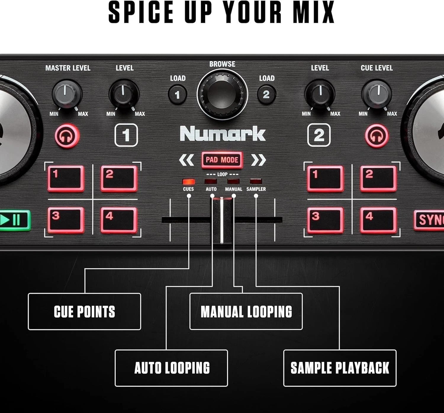 DJ2GO2 Touch: Feature-Packed Compact DJ Controller, 2-Deck, Audio Interface
