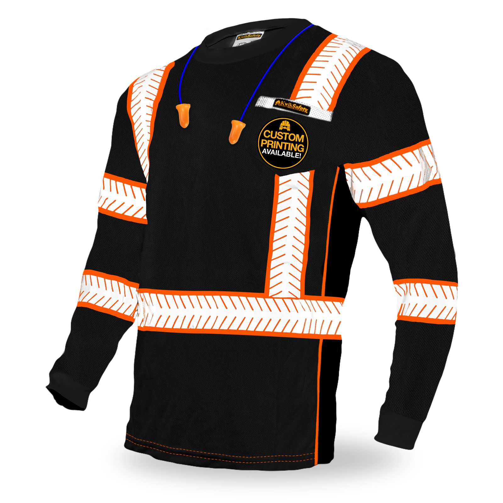 KwikSafety BLACK RENAISSANCE MAN Long Sleeve Safety Shirt