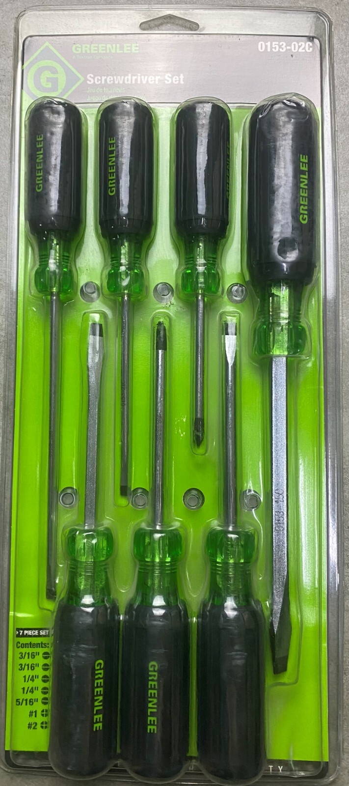 Greenlee 0153-02C 7-Piece Screwdriver Set