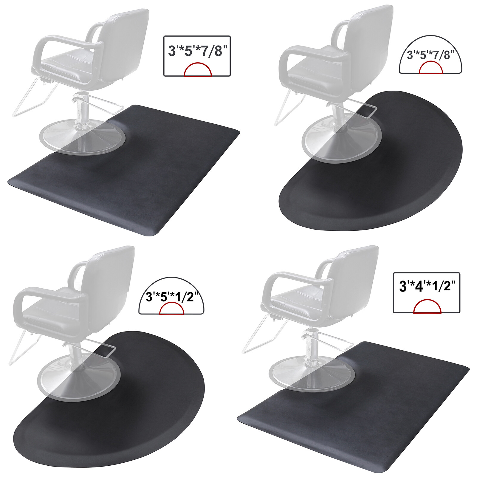 New Pro Barber Chair Floor Standing Anti-Fatigue Mat Beauty Salon Pad 1/2",7/8"