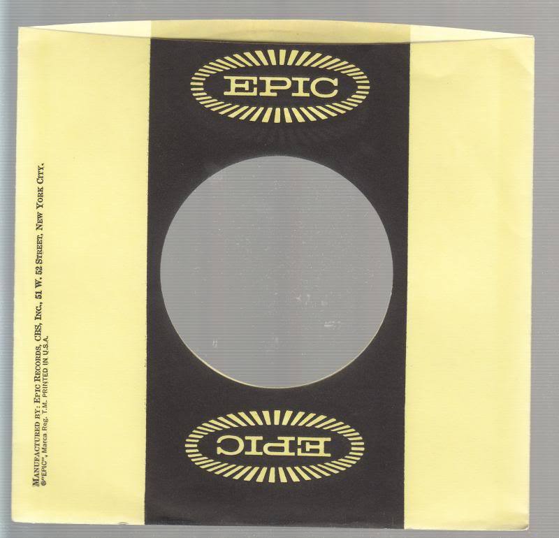 Company Sleeve 45 EPIC - Black/Yellow Logo (1968-1972)