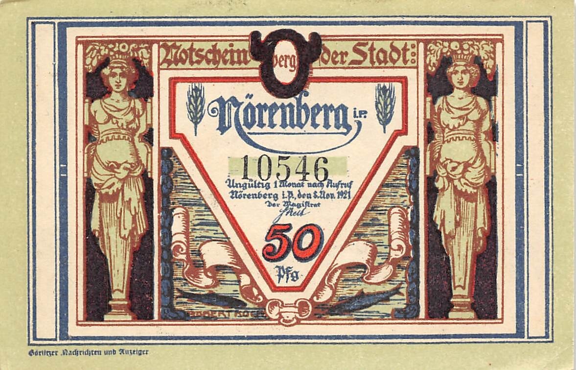 Germany / Notgeld  50  Pfennig  8.11.1921   Uncirculated Banknote N #1