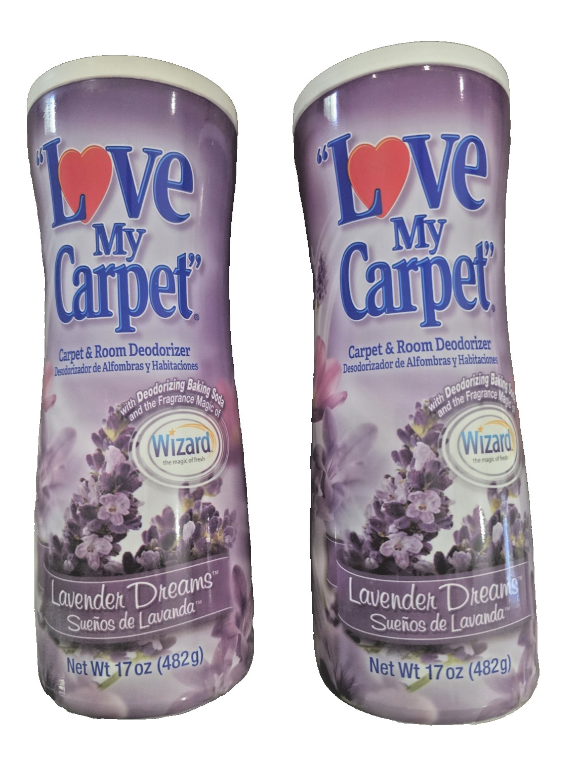 Love My Carpet 2-in-1 Carpet & Room Deodorizer - 2 Pack (34oz) Lavender Dreams