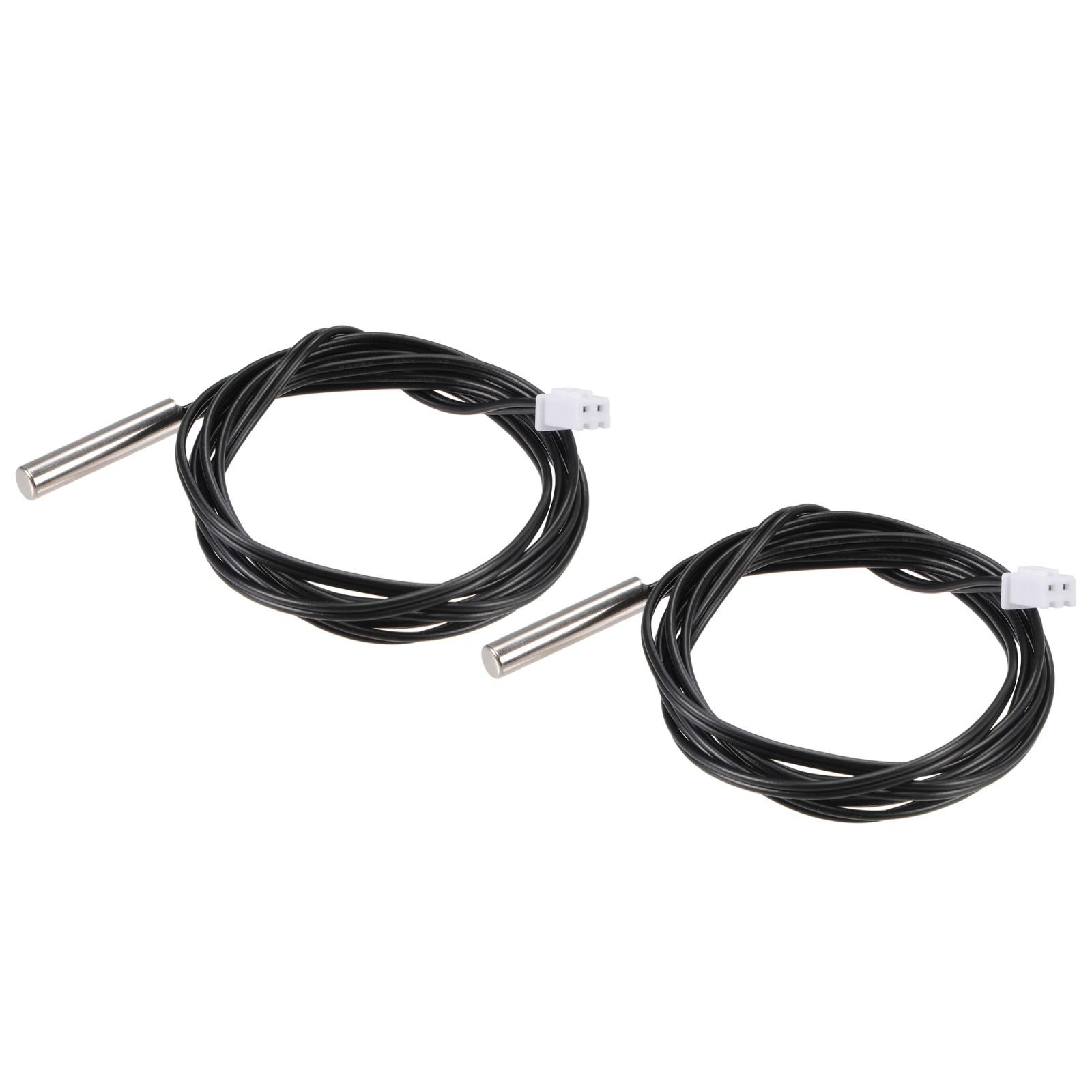 2pcs 10K Temperature Sensor Probe, NTC Thermal Sensor Probe 3.3ft