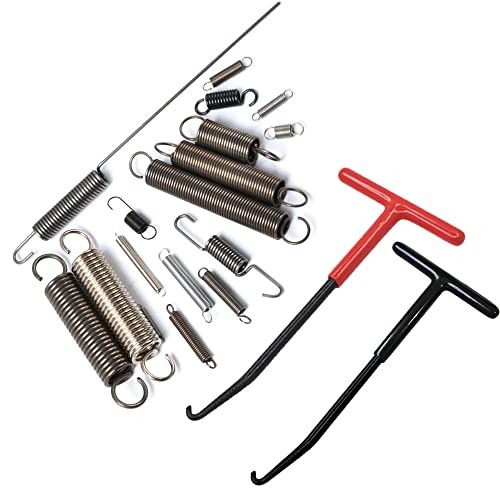 Motorcycle Exhaust Spring Hook, T Shaped Handle Exhaust 2 Pcs -Red & Black)