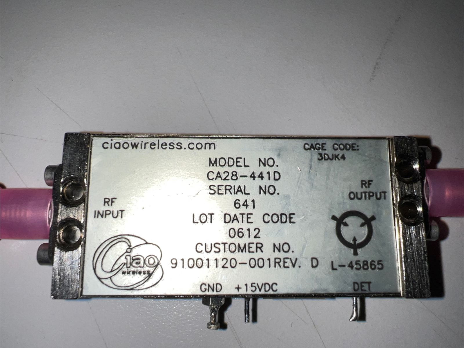 CIAOWIRELESS MICROWAVE AMPLIFIER CA28-441D