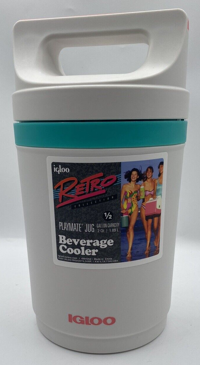 Igloo Retro Collection White Playmate Jug 1.5 Gallon Capacity Beverage Cooler