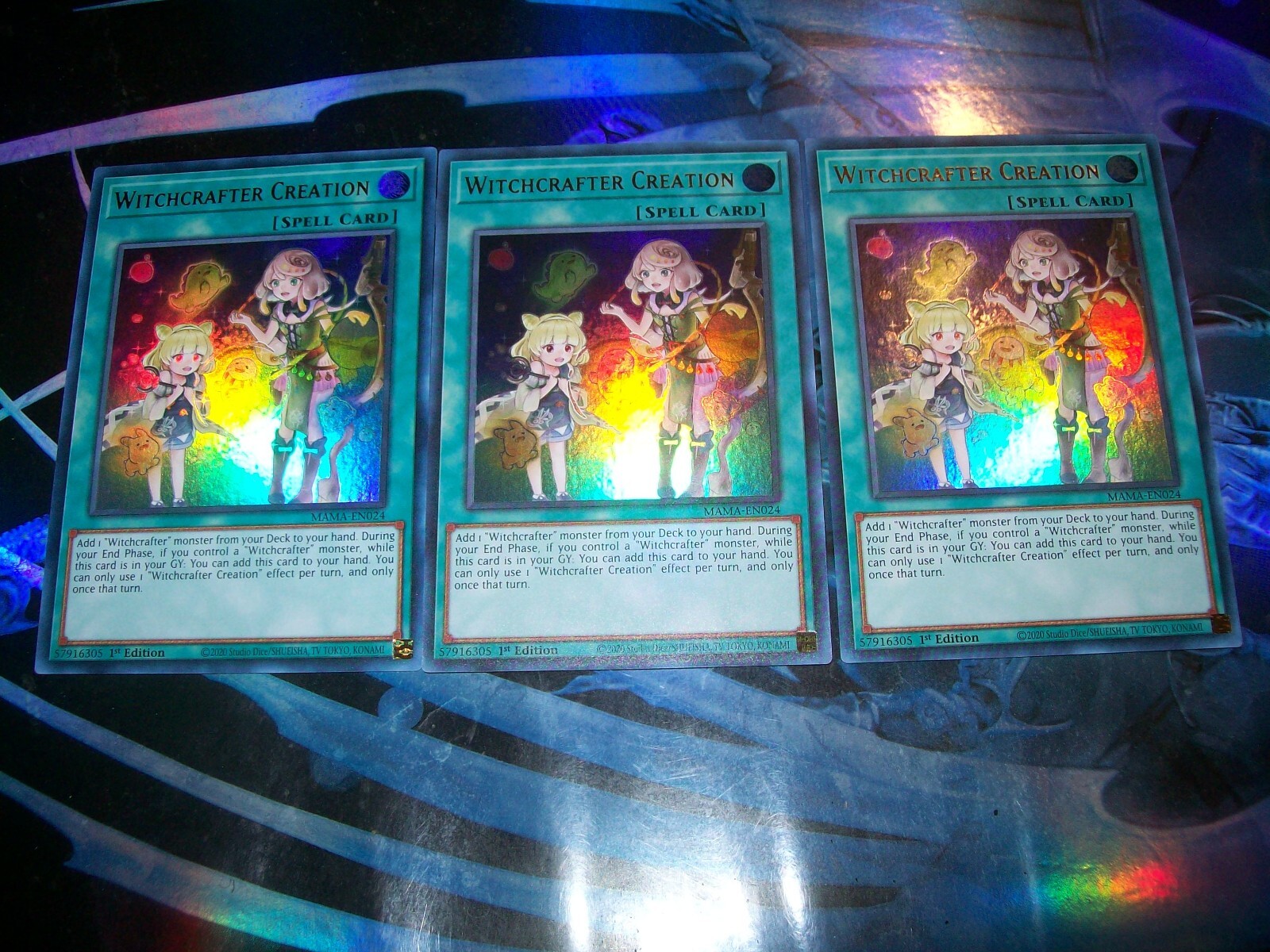 3x Witchcrafter Creation 1st Edition Ultra Rare MAMA-EN024 Yu-Gi-Oh!