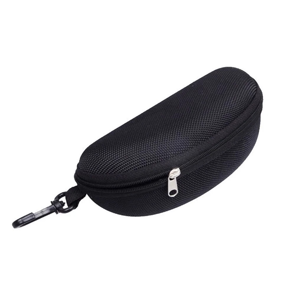 Portable Zipper Protector Carry Shell Case for Sunglasses & Eyeglasses - Black
