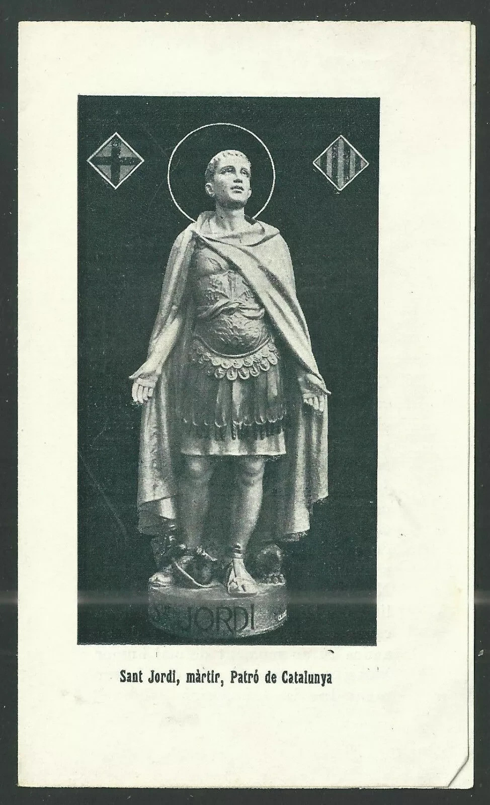 Holy card antique de San Jorge santino image pieuses estampa