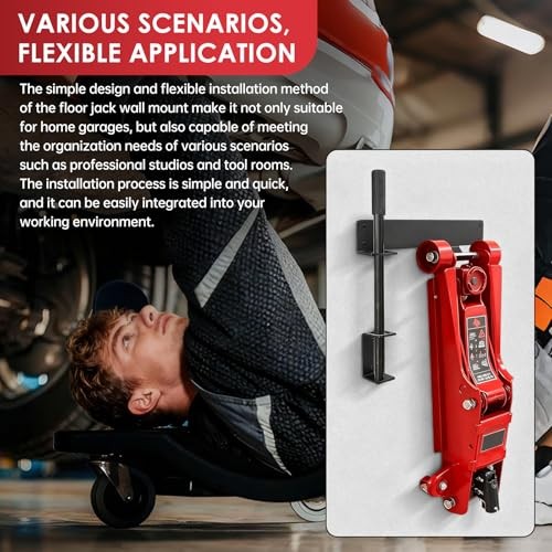 Floor Jack Wall Mount Bracket with Handle Holder Hydraulic Trolley Jack | Wall