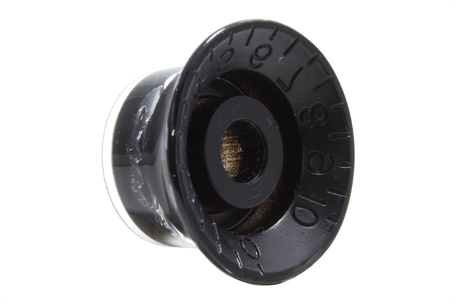 Bell Hat Knobs Black Silver Reflector for Gibson USA 4pk