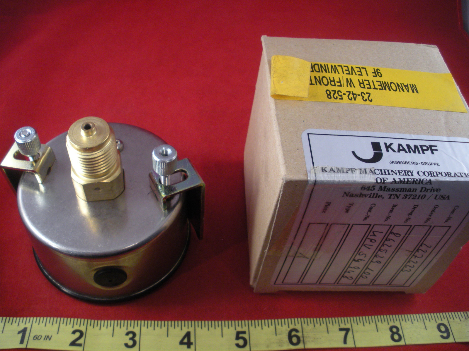 Tecsis 70184398 Manometer 080 rue 0-6 bar G1/2B 1522.074.022 EN837-1 Nib New