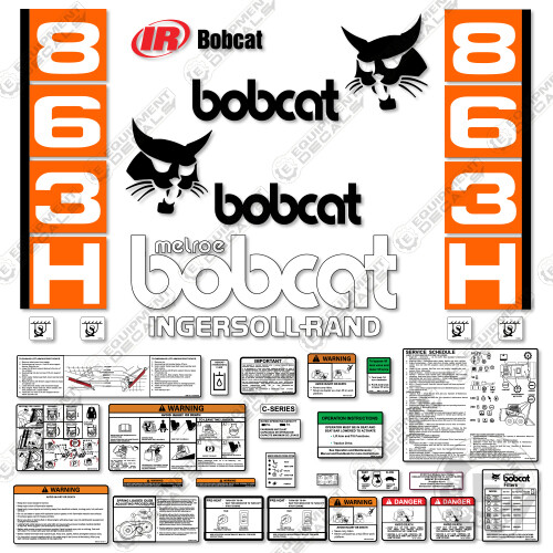 Fits Bobcat 863H Decal Kit Skid Steer Decals - 7 YEAR VINYL!