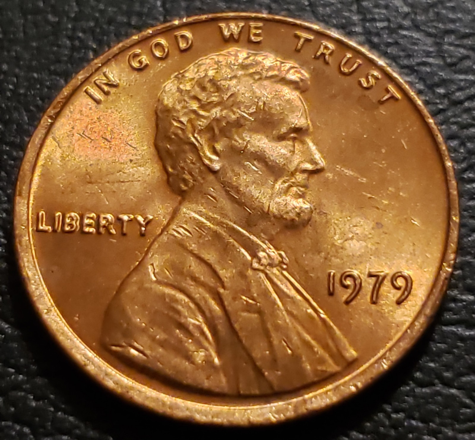 1979 P Lincoln Memorial Cent, Nice AU Red Penny, Actual Coin Shown In Photos
