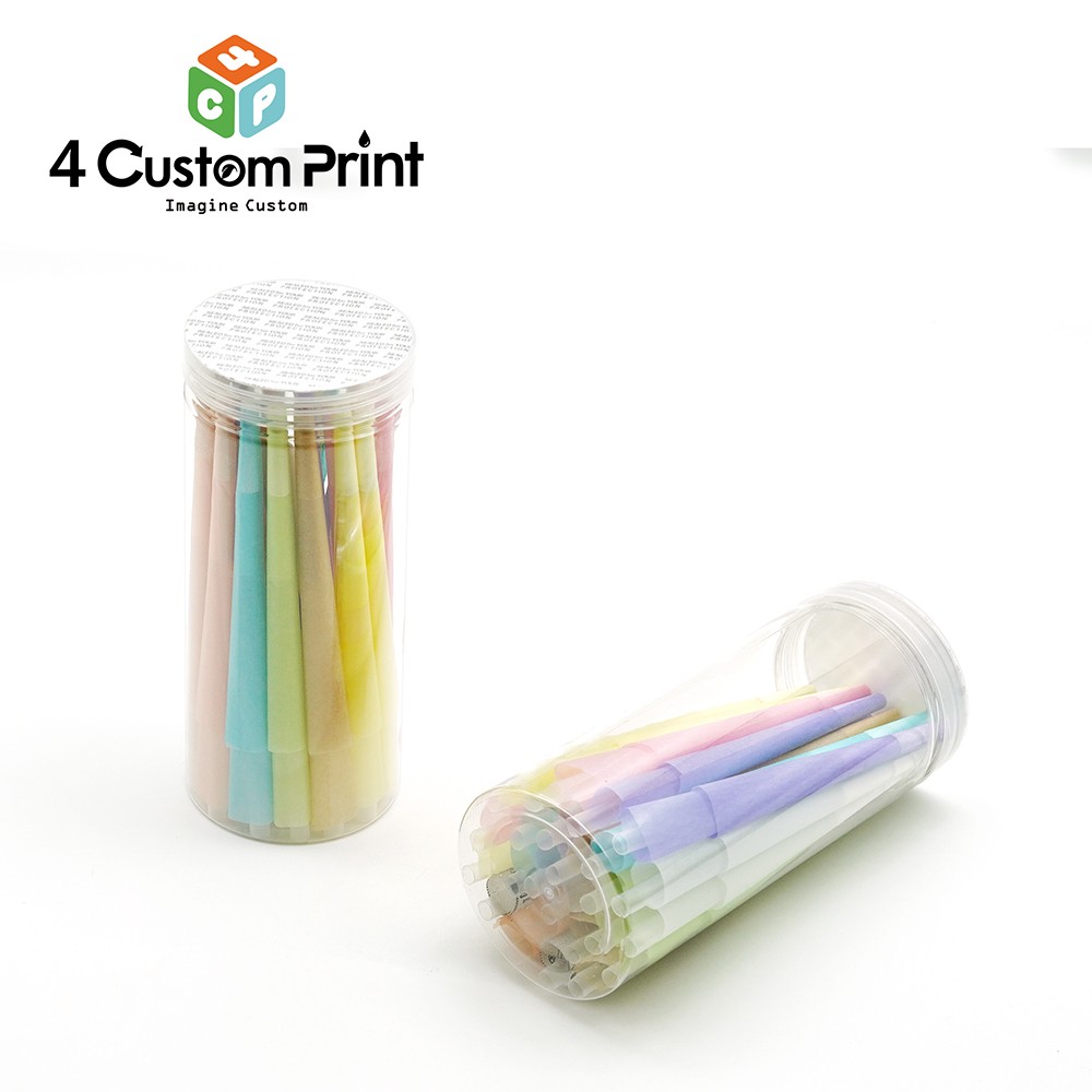 50pcs Classic Pre-Rolled Cones — 110mm King Size Rolling Papers Mixed colors