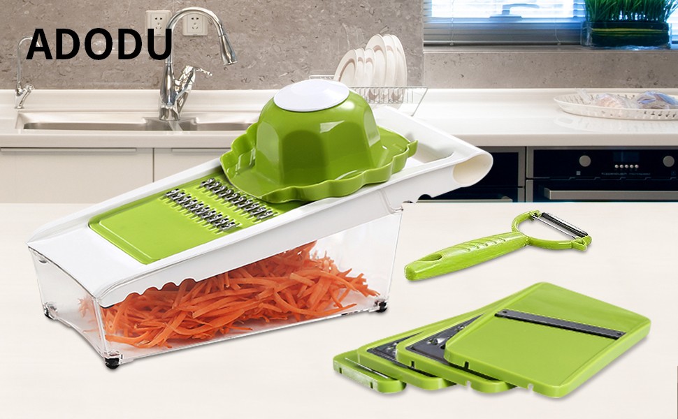 Graters For Kitchen, Cheese Grater with Container, Mandoline Slicer For Kitchen,