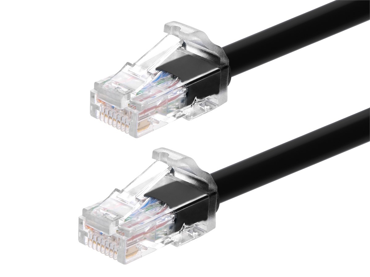 Monoprice Cat6A Component Level Patch Cable 25 Feet Black UTP 24AWG 500MHz RJ45