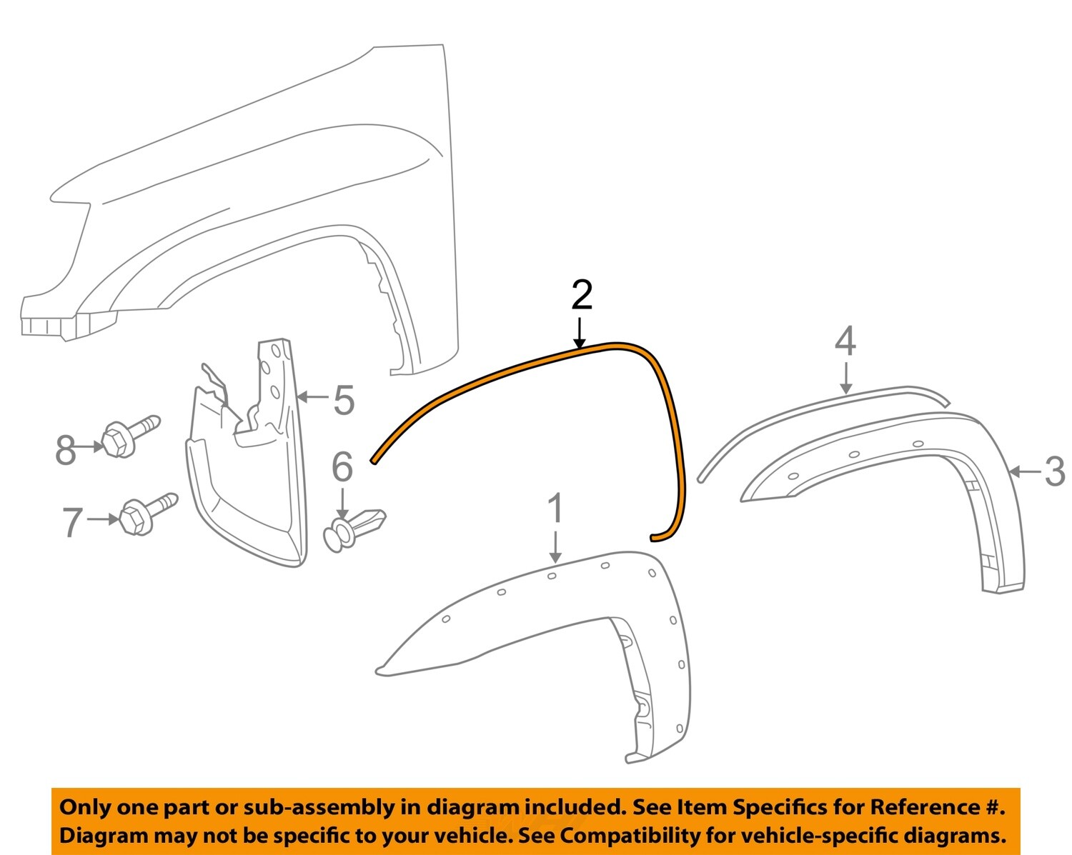 TOYOTA OEM 05-15 Tacoma Fender Exterior Trim-Wheel Opng Mldg Pad 5385304040