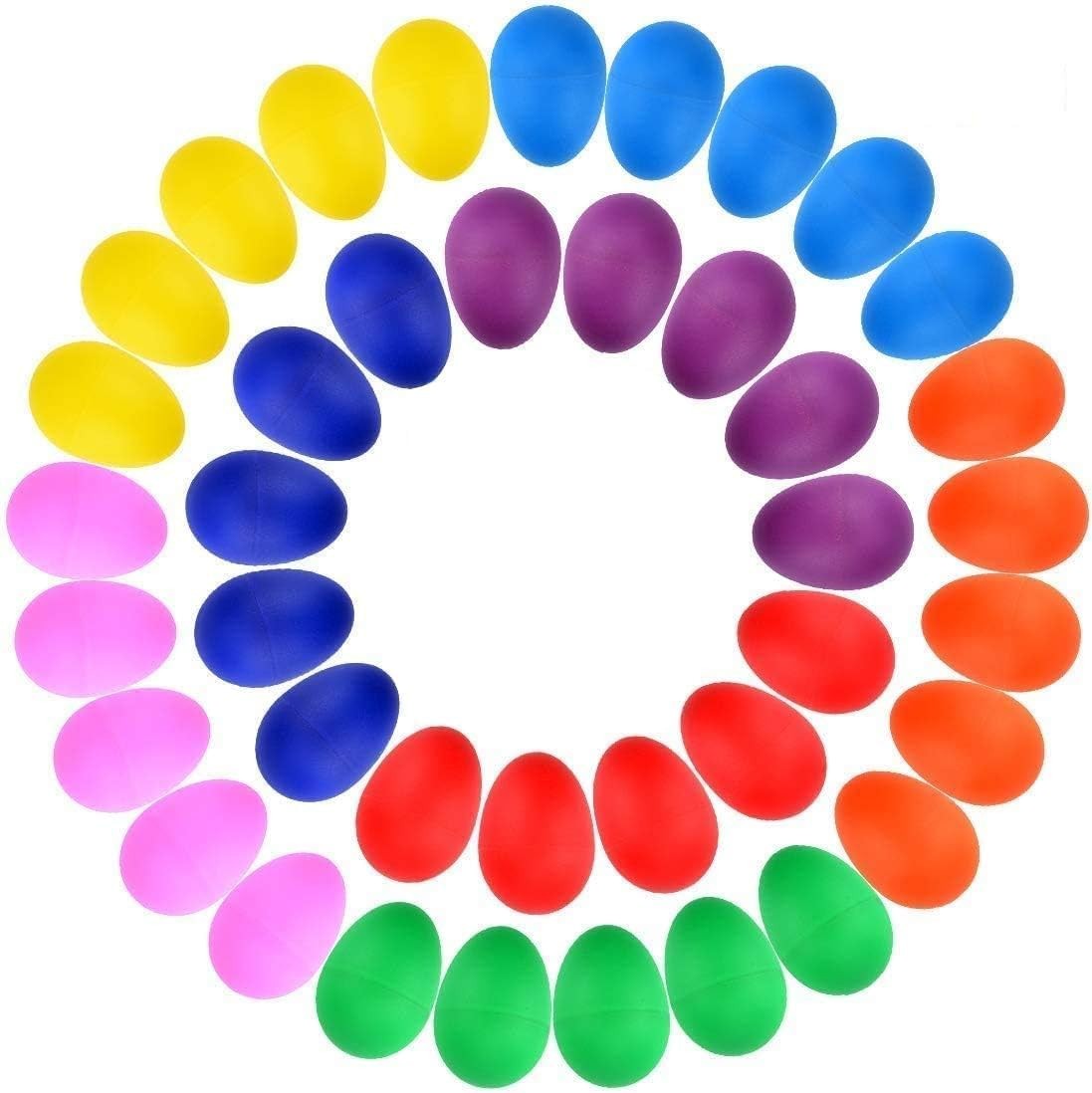 Plastic Egg Shakers Colorful Maracas Eggs for Toddler Gifts DIY Musical Toys