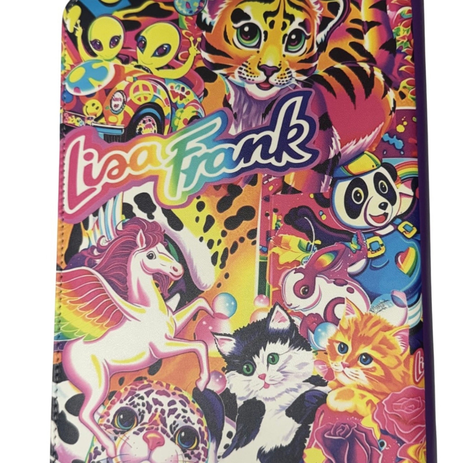 Lisa Frank A5 Zipper Binder with printed paper