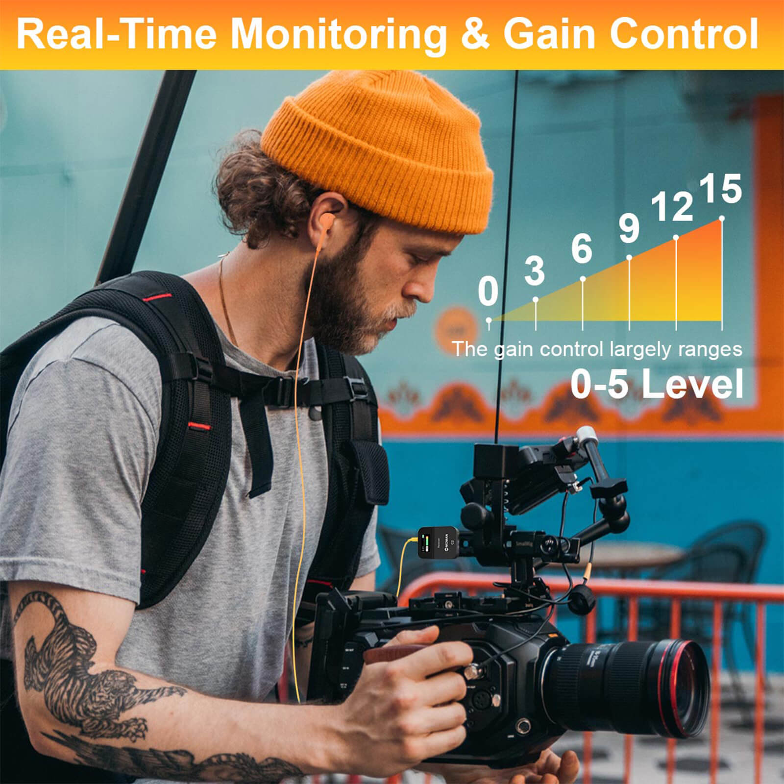 MOMAN C2 Wireless 2.4GHz Lavalier Microphone System For Camera Phone Vlogging