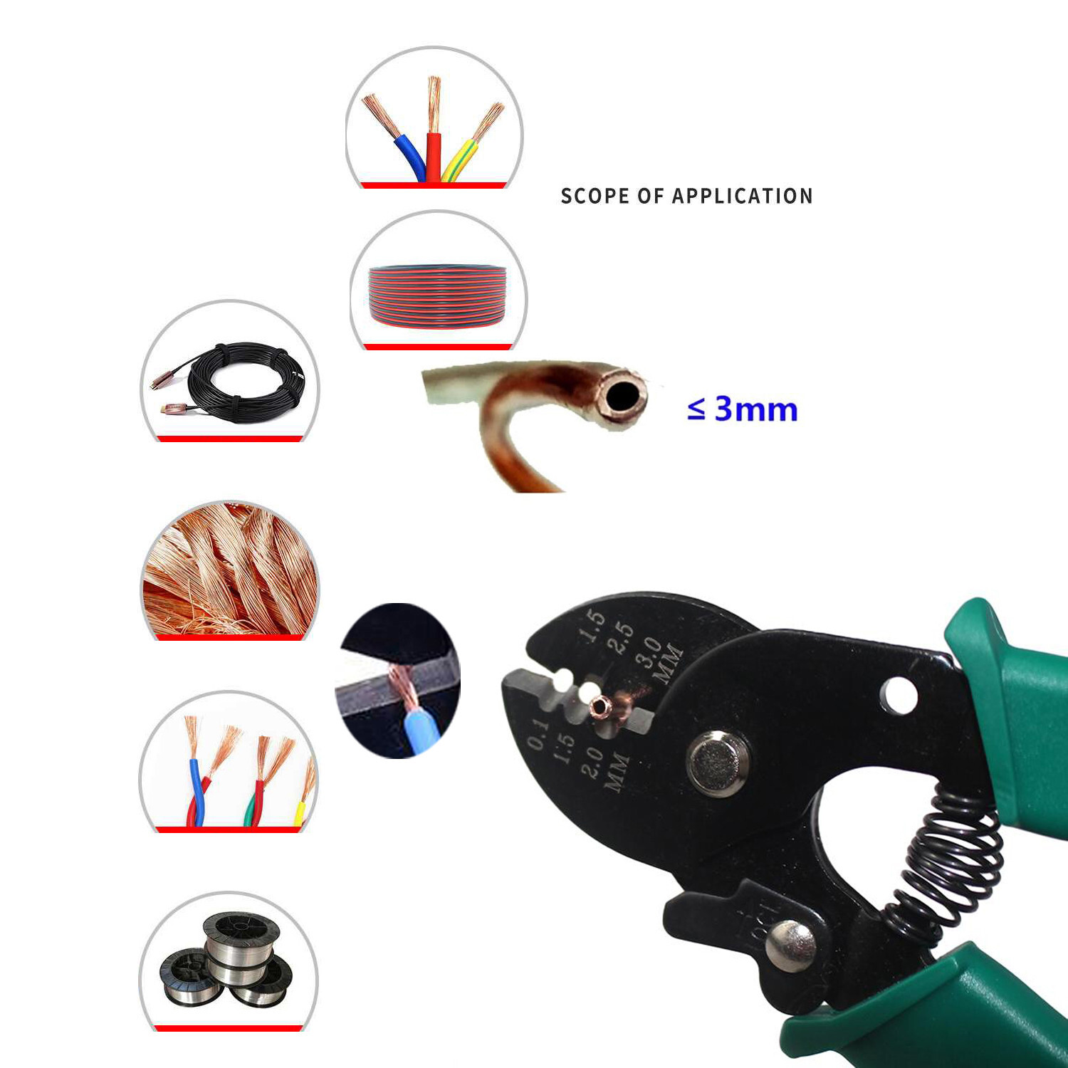 Copper Capillary Tube Cutter Wire Cutting 1-3mm Refrigeration Tubing Tool