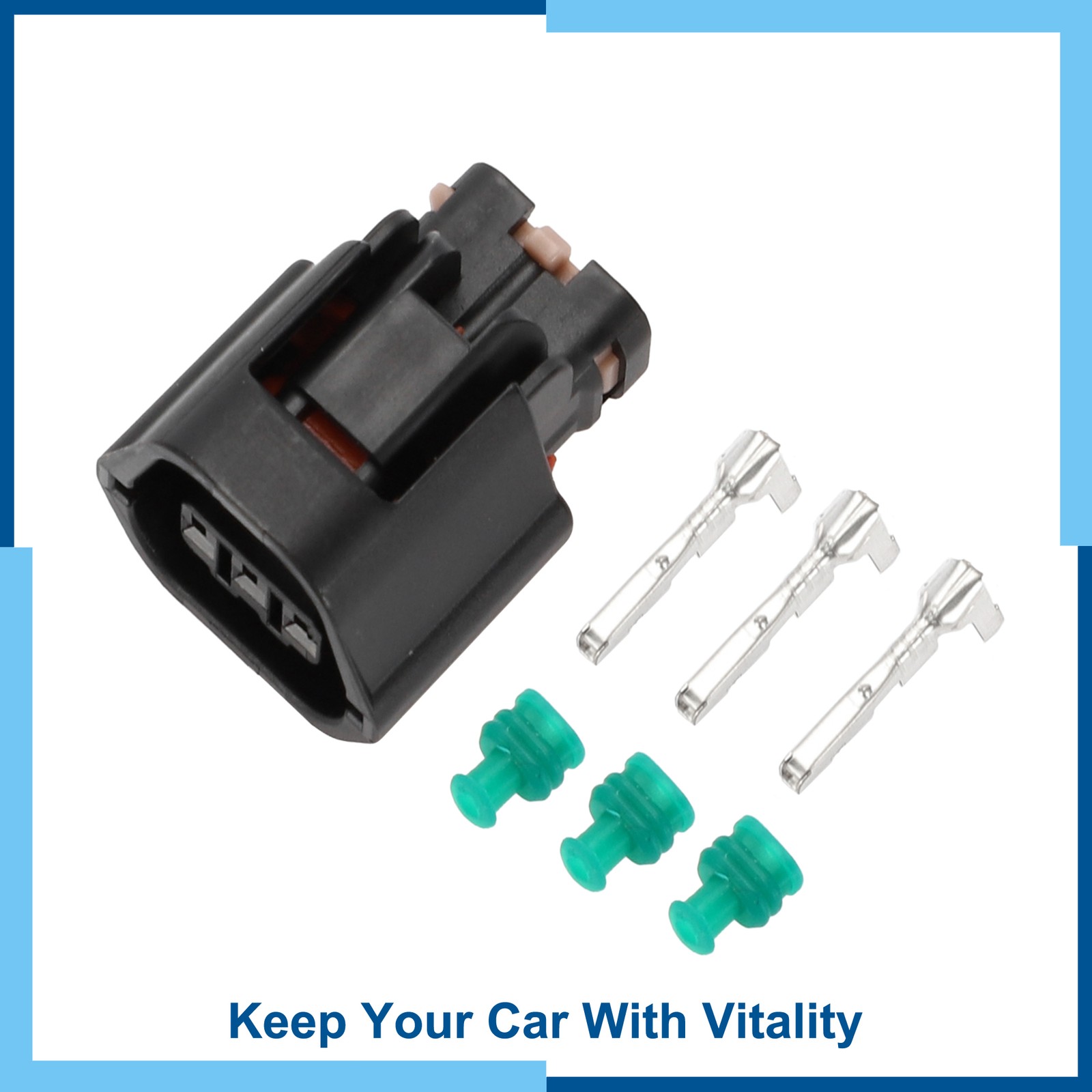 3Pin Crank Cam Speed Sensor Connector Plug for Mitsubishi Evo 1 Set