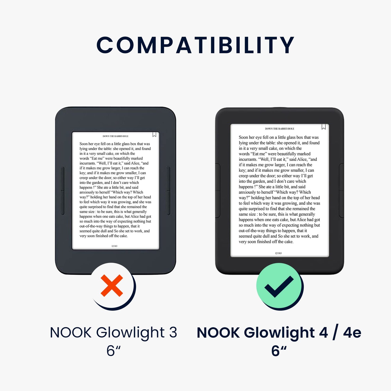 kwmobile Case Compatible with Barnes & Noble Nook Glowlight 4 / 4e Case - eRe...