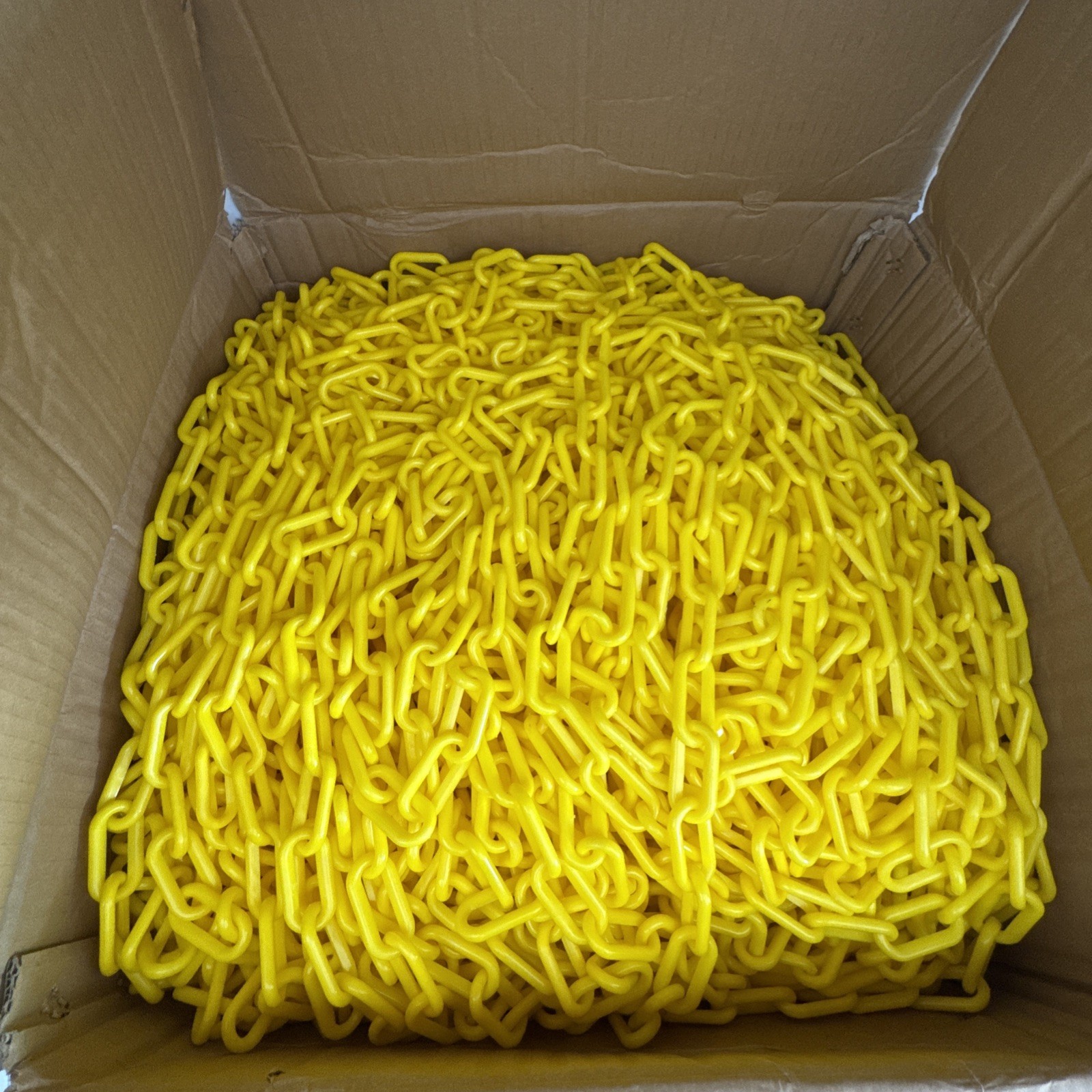 🔴Yellow Plastic Safety Barrier Chain 500 ft Crowd Control NEW‼️