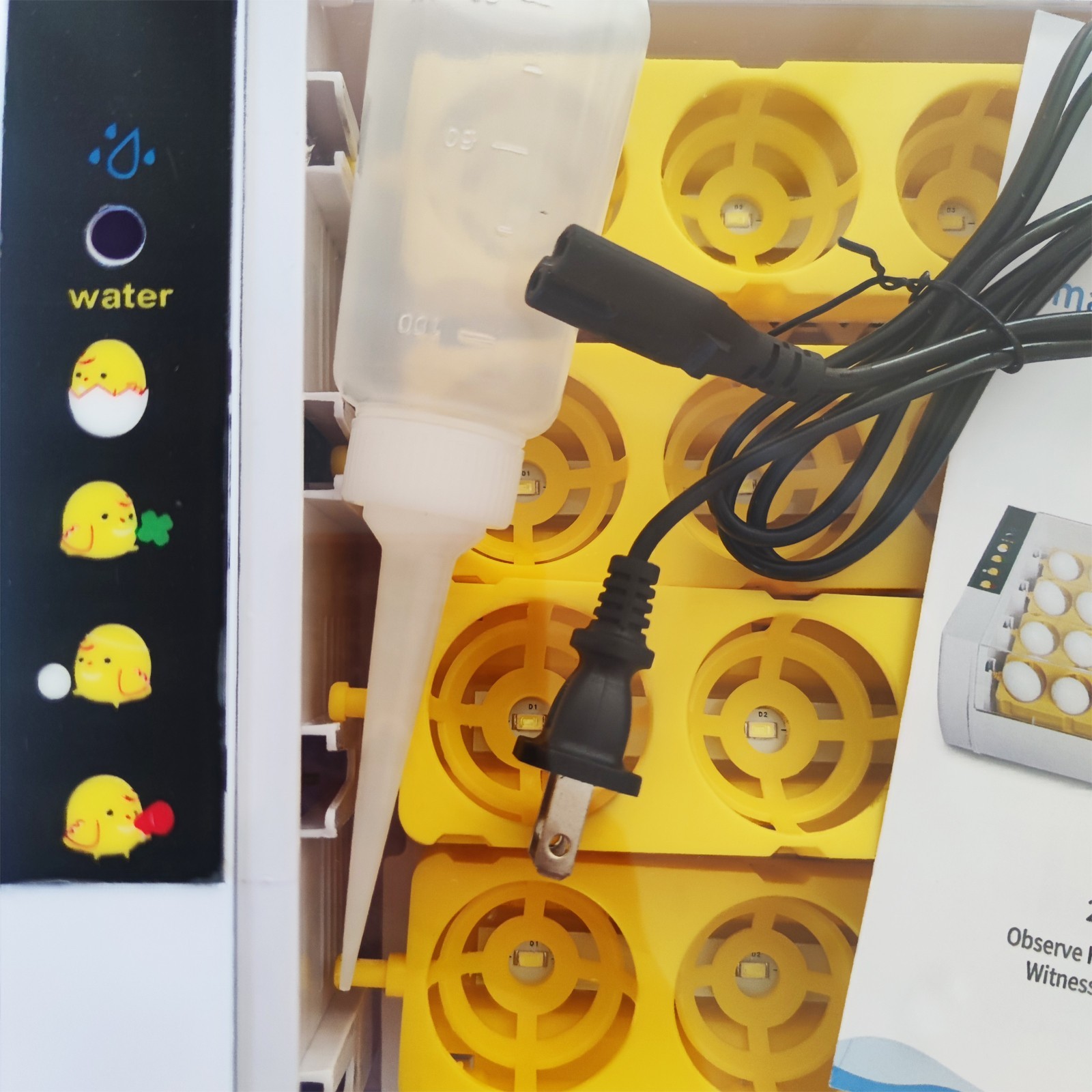 110V 24 Eggs Automatic Egg Incubator with Automatic Egg Turning